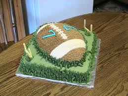 Homemade Birthday Cake For 7 Year Old Boy Football Cake Football Cake Sports Birthday Cakes Boy Birthday Cake