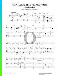 Whether for work, play or on a job, a musical tie does the trick! Top Hat White Tie And Tails Sheet Music Piano Voice Pdf Download Streaming Oktav