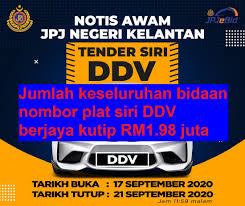 Bidaan Nombor Plat Siri Ddv Kutip Rm1 98 Juta Careta