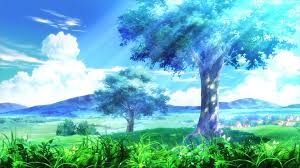 Cool Anime Trees Art Hd Hd Wallpaper Pemandangan Anime Latar Belakang Fotografi Alam