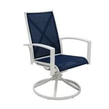 Set Of 2 Ocean Park White Sling Seat Aluminum Swivel Rocker Patio Dining Chairs Patio Dining Chairs Outdoor Dining Chair Cushions Patio Dining Set