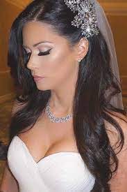 Wedding Hairstyles Down Side Swept With Accessory Bridalstylesboutique Straight Wedding Hair Long Straight Wedding Hairstyles Wedding Hair Clips