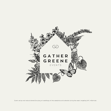 New Event Venue Gather Greene Seeks Botanically Inspired Logo Design Design By Yokaona Label Design Logo Design Vintage Illustration