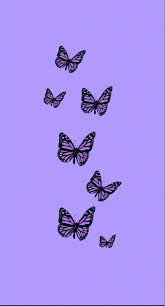 Pretty pastel purple aesthetic design. Purple Butterflies Purple Butterfly Wallpaper Iphone Wallpaper Vintage Purple Wallpaper Iphone