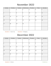 November And December 2022 Calendar Wikidates Org