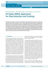 The smartphone) and the detector in real time. Hf Radar Wera Application For Ship Detection And Tracking