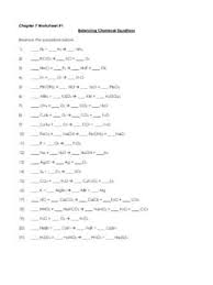 Balancing chemical equations my gcse science. Chapter 7 Worksheet 1 Balancing Chemical Equations Chapter 7 Worksheet 1 Balancing Chemical Equations Pdf Pdf4pro