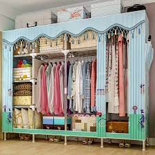 Giantex Cloth Wardrobe For Clothes Fabric Folding Portable Closet Storage Cabinet Bedroom Home Furniture Closet Storage Cabinets Portable Closet Bedroom Organization Storage