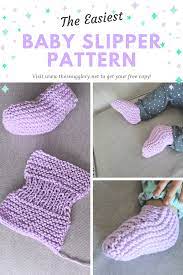 The Easiest Knit Baby Slippers Baby Socks Knitted Flat The Snugglery