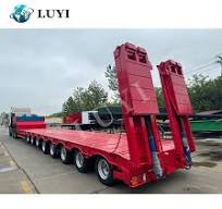 High Strenth 60 80 100 150 Tons Lowboy Truck Semi Trailer Multi Axle Low  Bed Semi Trailer Lowbed Semi Trailer