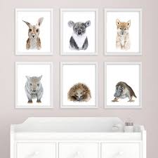 Australian Animal Nursery Decor Baby Animals Print Set Australian Nursery Animals Aussie Animal Prints Nursery Wall Art Choose Animals Baby Animal Art Australian Nursery Australian Animal Nursery