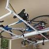 Ihomepark overhead garage storage hooks, heavy duty ceiling mounted garage utility hanging rack for lumber bike tools, grey. 3