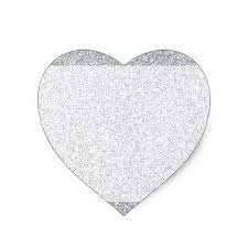 Silver Glitter Blank Template Heart Sticker Zazzle Com Heart Stickers Silver Glitter Print Stickers