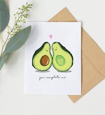 You Complete Me Funny Boyfriend Birthday Card Cute Avocado Greeting Card Funny Anniversary Card Valentines Card Avocado Pun Food Pun Funny Boyfriend Birthday Card Diy Christmas Gifts For Boyfriend Birthday Cards