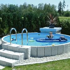 Rundbecken 0 90 M Tief Folie 0 6 Mm Blau Variante 2 00 M Kleine Hinterhof Pools Gartenpools Blauer Garten