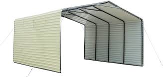 20 X 20 All Steel Carport With Enclosed Sides Tmg Industrial