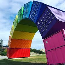 Rainbow Shipping Container Art Fremantle Western Australia Fremantle Western Australia Shipping Container