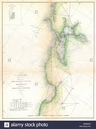 English A Rare Nautical Triangulation Chart Of The