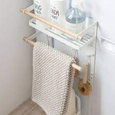 洗濯機横マグネット収納ラック tosca トスカ 洗濯機 マグネット 収納 ラック バスグッズ お風呂グッズ ランドリーラック 収納ラック 洗面所 珪藻土バスマット バスブーツ 省スペース 天然木 シンプル ナチュラル おしゃれ かわいい アイデア 山崎実業 room