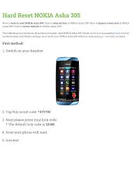 Hard Reset NOKIA Asha 305 ...