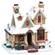 Une scène de noël enneigée pour le. Village De Noel Lemax 85330 Wilson Residence Multicolore Amazon Fr Bricolage Village Lemax Maison De Noel Decoration Noel Fait Main