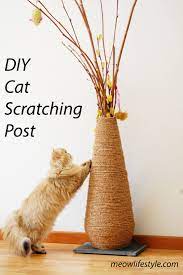 Diy Meow Lifestyle Cat Diy Cat Tree Scratching Post Diy Cat Scratching Post