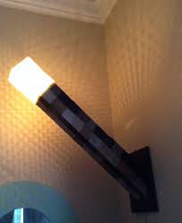 Home Made Solid Wood Minecraft Torch Night Light Plugs Into Wall And Mounts Solidly On Wall Selling On Ebay And Etsy Cool Stuff Night Light Minecraft Bedroom