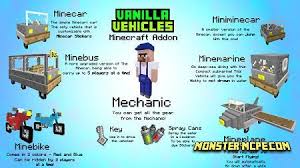 Even though minecraft is already a real success in its raw form (vanilla version),. Vanilla Vehicles Addon 1 6 Minecraft Pe Addons Mods