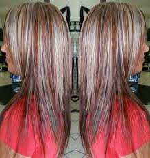 Image Result For Red Gray Highlighted Hair Silver Blonde Hair Red Hair With Blonde Highlights Blonde Hair With Highlights