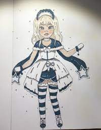 One Of My Drawings Roblox Pictures Girl Drawing Drawings