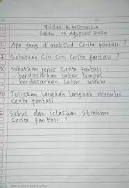 1 Apa Yang Dimaksud Cerita Fantasi 2 Sebutkan Ciri Ciri Cerita Fantasi 3 Sebutkan Jenis Cerita Brainly Co Id