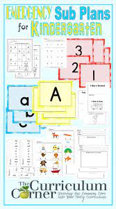 Kindergarten Emergency Sub Plans Emergency Sub Plans Teacher Planning Teacher Lesson Plans