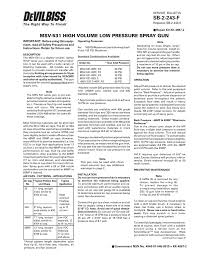 High Volume Low Pressure Spray Gun Msv 531 Manualzz Com