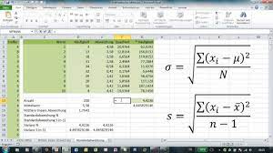 Die standardabweichung ist ein maß für die streuung von werten bezüglich ihres mittelwerts (dem durchschnitt). Excel Var P Stabw N Vs Var S Stabw S Varianzen Und Standardabweichung Youtube