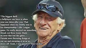 The biggest thrill a ballplayer can have is when your son takes after  you..."