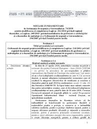 837 din 25 noiembrie 2011. Nota De Fundamentare Oug 74 2018