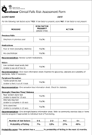 The Quickscreen Falls Risk Assessment Form Download Scientific Diagram