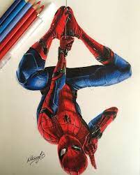 A print produced using canon pixma pro10s oem pigment inks on canon archival photo paper pro premium matte (210gsm). Drawing Of Spiderman From Spiderman Homecoming I Drew Him With Farber Castell Polychromo Spiderman Homecoming Drawing Spiderman Comic Art Spiderman Drawing