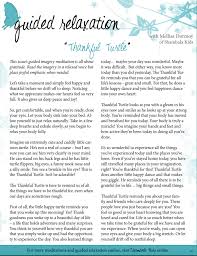 Guided Relaxation Script The Thankful Turtle Guided Meditation Scripts Meditation Scripts Relaxation Scripts