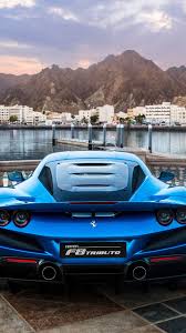 Blue Ferrari F8 Tributo 2018 Sports Cars Luxury Ferrari Ferrari Car