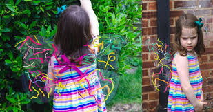 They will go around her arms, just like she's. Easy Diy Fairy Or Butterfly Wings Costume Someone S Mum