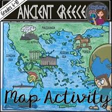 Ancient Greece Map Activity By History Gal Teachers Pay Teachers Ancient Greece Map Map Activities Greece Map