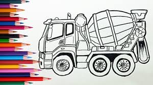 Gambar mewarnai mobil pemadam kebakaran hu pinterest firemen via pinterest.com. Cara Menggambar Truk Molen Molen Truck Mixer Beton Truk Mainan Anak Youtube
