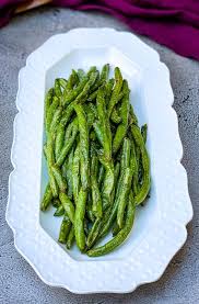 Air Fryer Garlic Roasted Green Beans Air Fryer Recipes Healthy Green Beans Roasted Green Beans