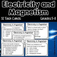 Electricity And Magnetism Task Cards Task Cards Weather Task Cards Electricity