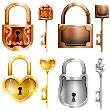 Decorative Locks Collection Lock Key Tattoos Vector Vintage Keys