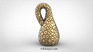 2 Colors Klein Bottle 3dizingof Com Klein Bottle Math Art 2 Colours