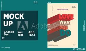 Modern Typography Template Poster Design Mockup Social Media Full Editable Text You Can Change In 2020 Change Text Typography Mockup Design