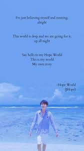 Hope World Jhope Bts Quotes Bts Lyric Bts Wallpaper Lyrics