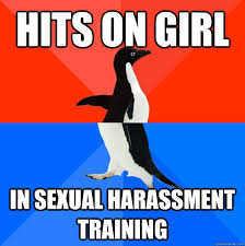 Hits On Girl In Sexual Harassment Training Socially Awesome Awkward Penguin Quickmeme